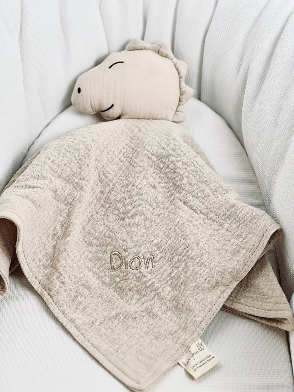 Schnuffeltuch Schmusetuch creme - bergkindl